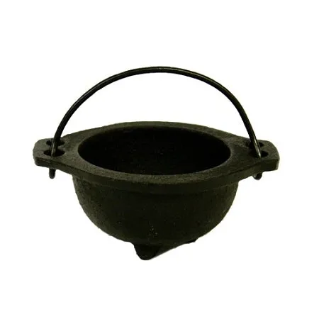 3" cast iron cauldron