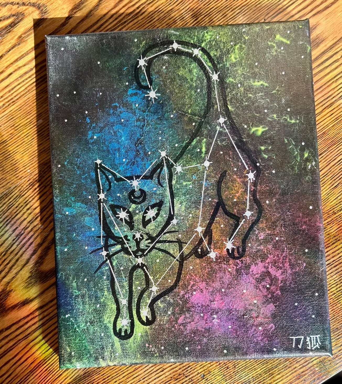 Celestial Cat Painting