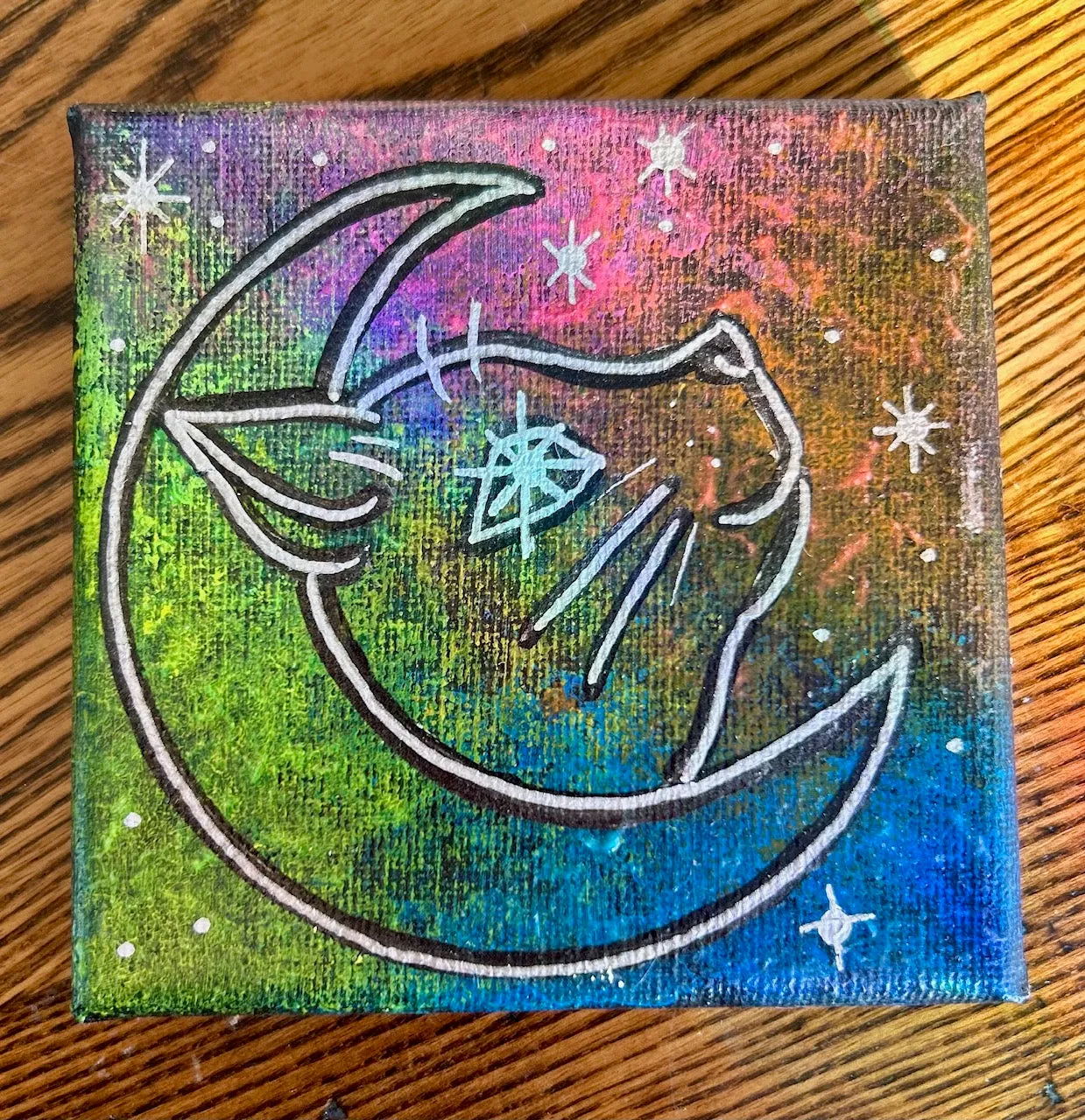 Celestial Cat Painting
