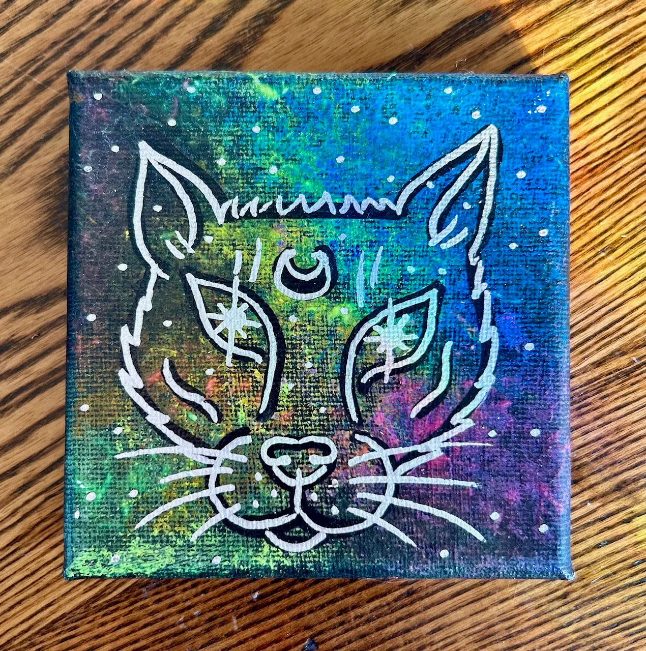 Celestial Cat Painting