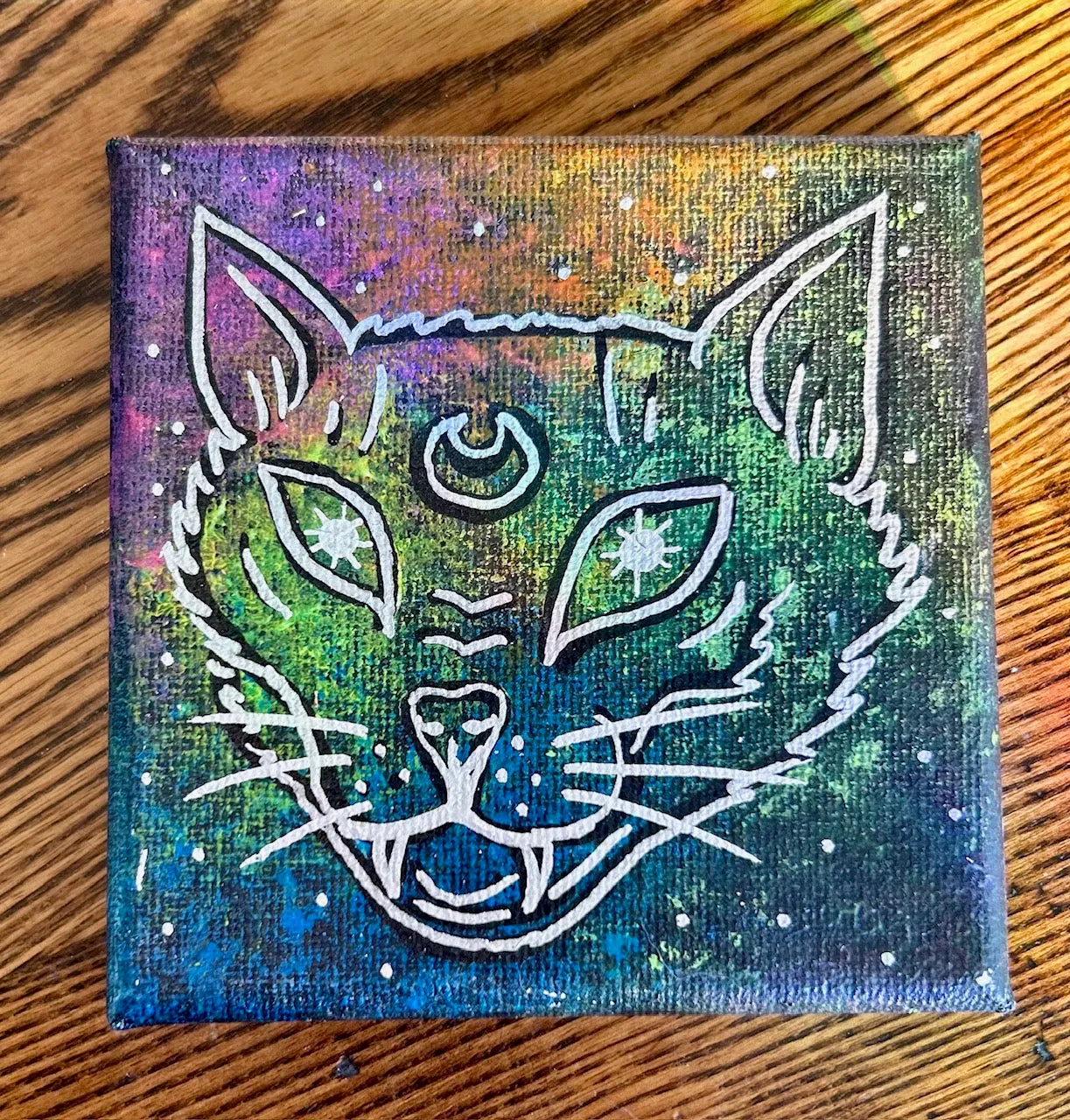 Celestial Cat Painting