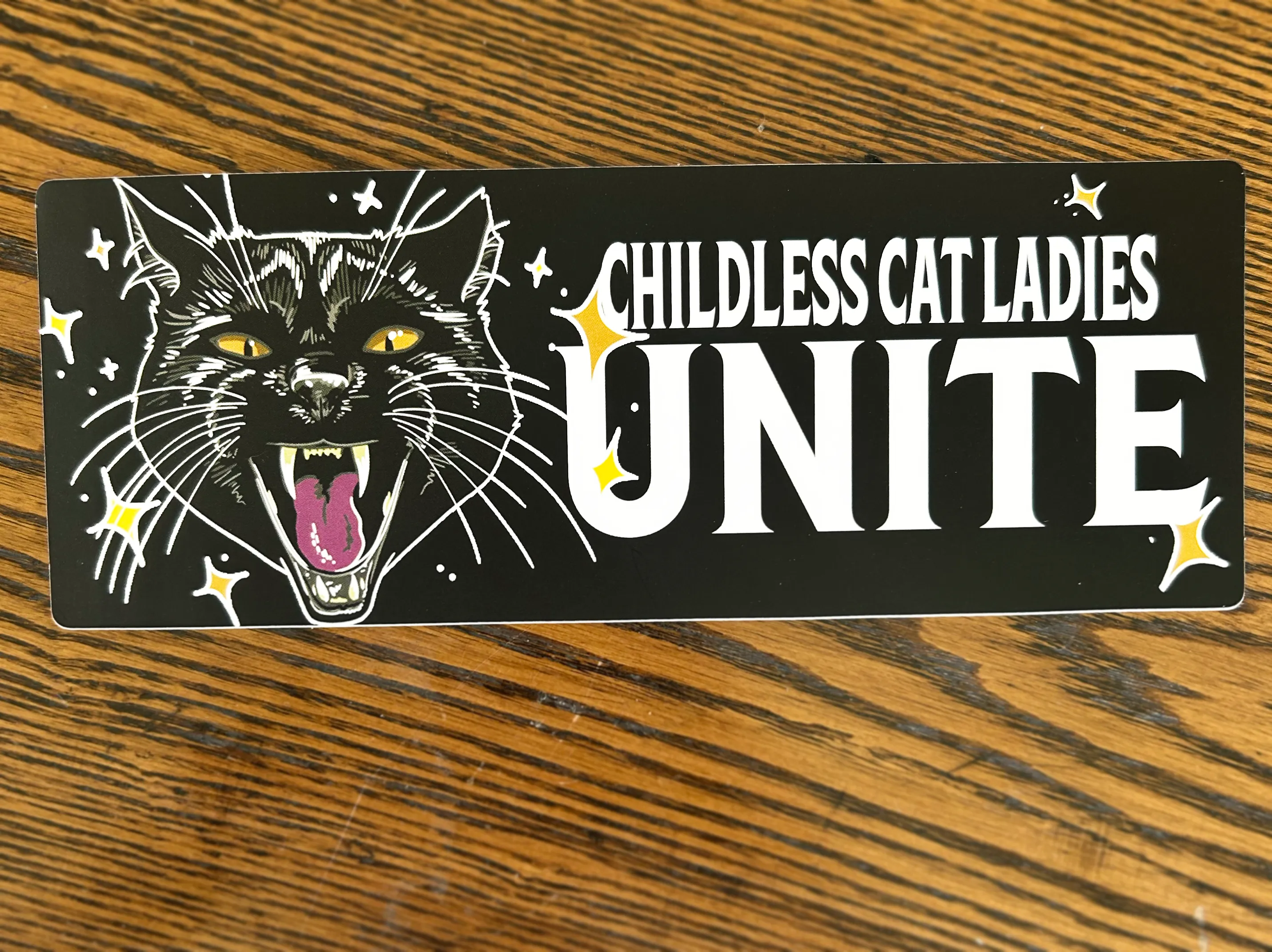 Childless Cat Ladies Unite Bumper Sticker