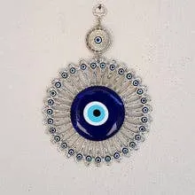 Large Glass Blue Evil Eye Wall Hanging Ornament
