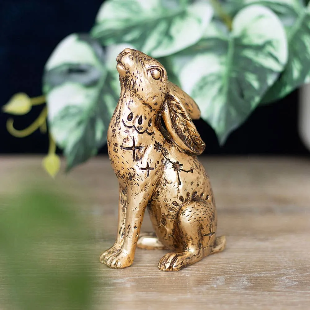 Mystical Midnight Hare Decorative Figurine