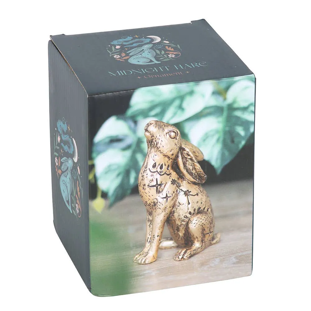 Mystical Midnight Hare Decorative Figurine