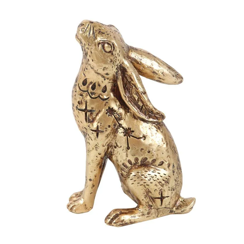 Mystical Midnight Hare Decorative Figurine