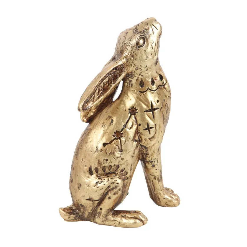 Mystical Midnight Hare Decorative Figurine