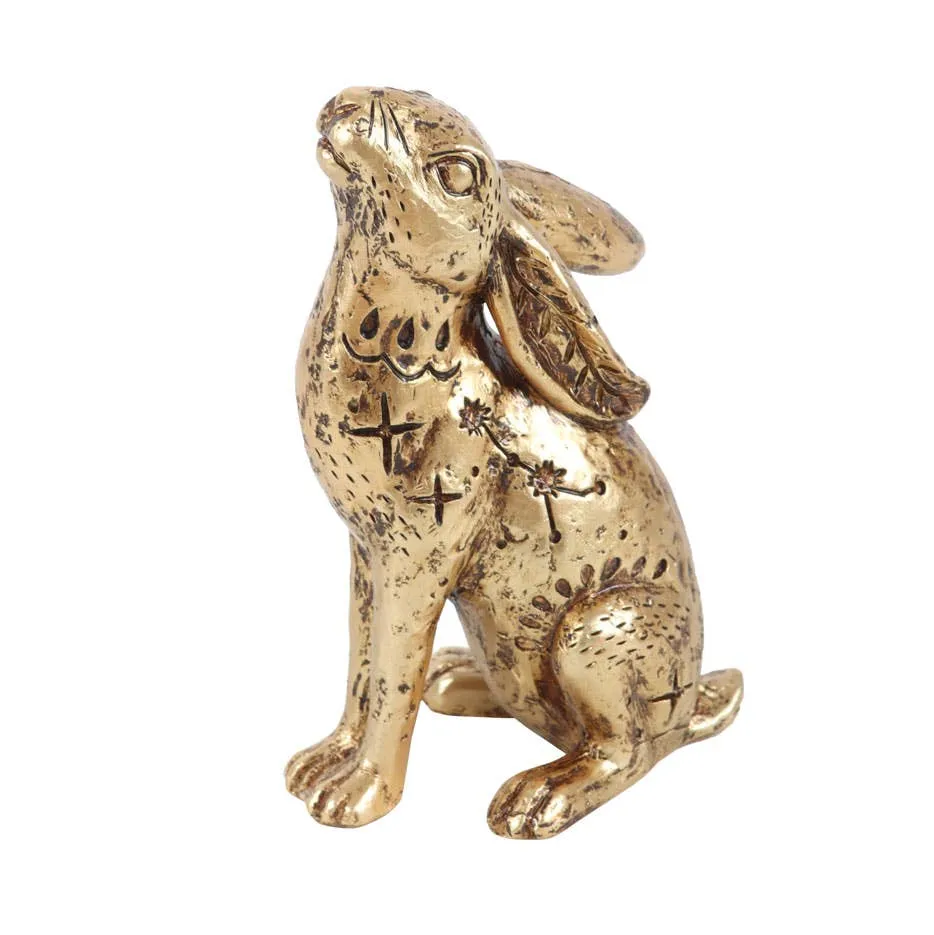 Mystical Midnight Hare Decorative Figurine