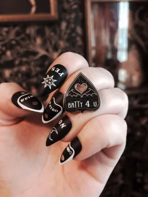Planchette Valentines - Mini Enamel Pins: Batty 4 U
